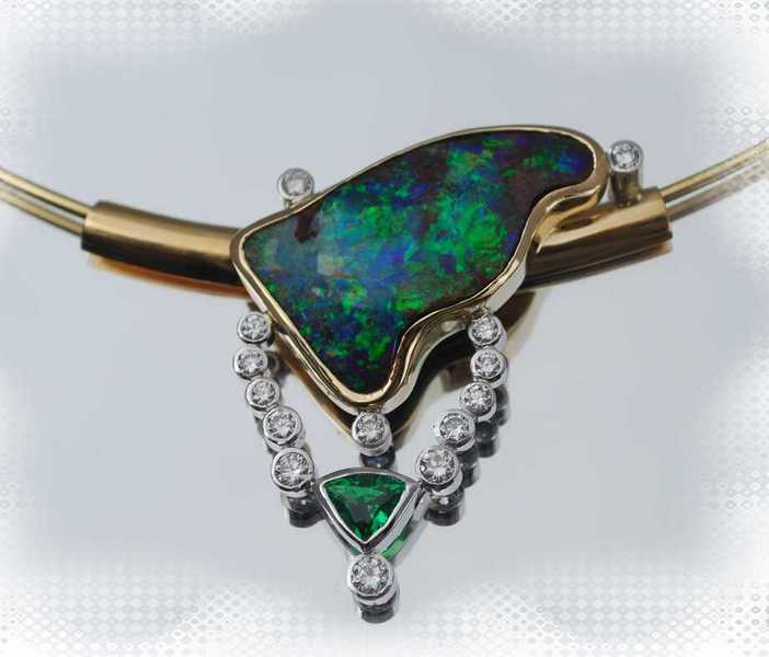 Rowarn Luder Yowah Boulder Opal Pendant
